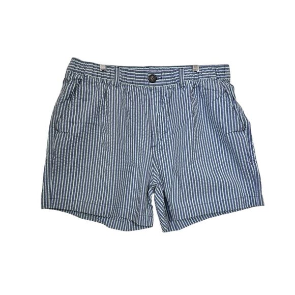 Chubbies Mens 5.5” Inseam Originals Sz XL Blue Green Striped Seersucker Shorts - Picture 1 of 9